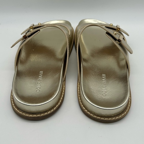 Cole Haan Soft Gold Buckle Slide Sandals Women’s Size 9B NWT - Picture 6 of 9